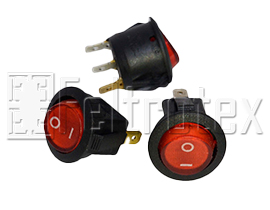 Chave Interruptor Redondo vermelho 6A