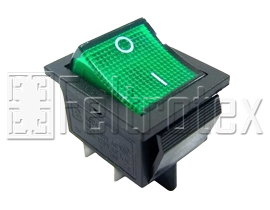 Chave Bipolar Liga/Desliga Verde 20A